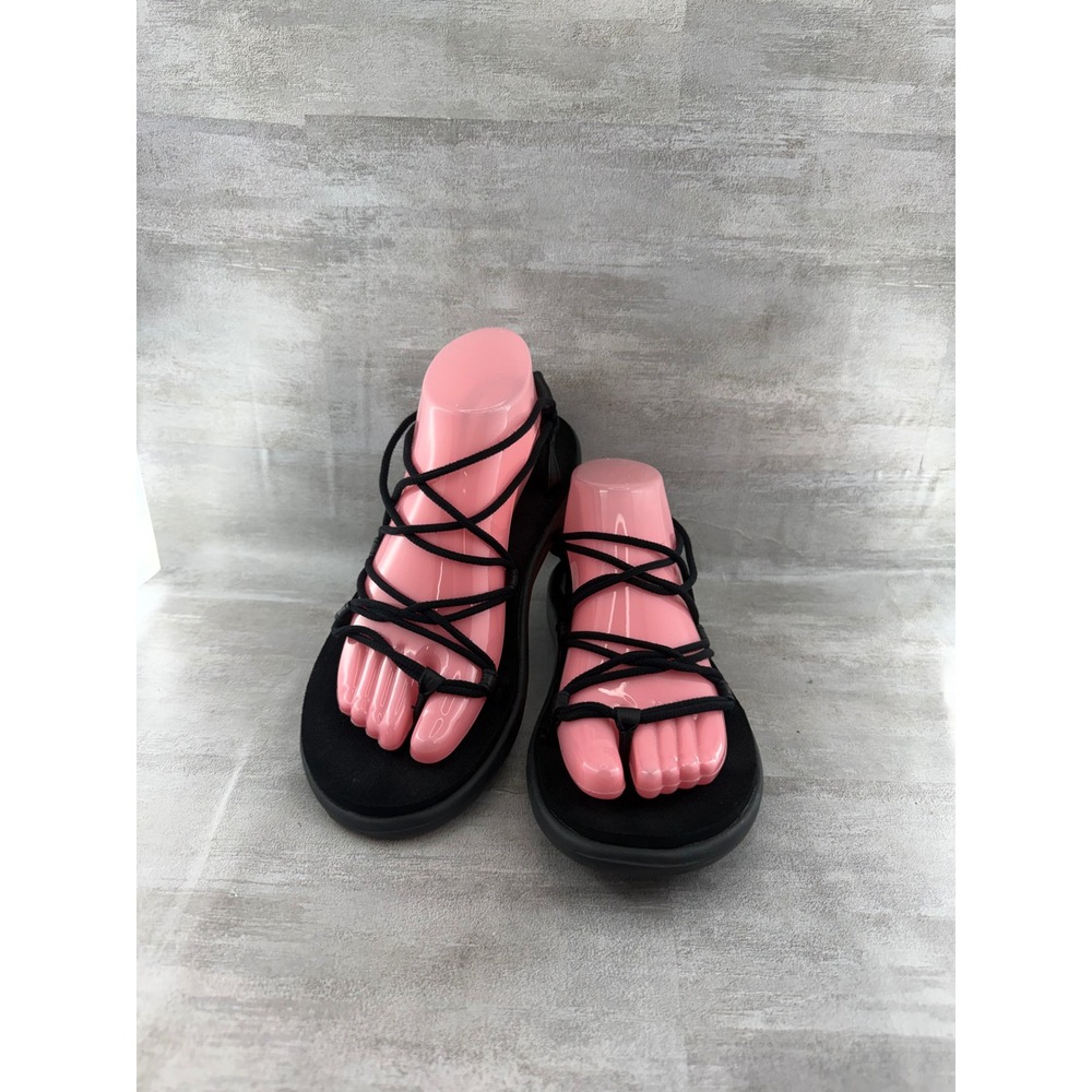 Teva Voya Infinity Black Strappy Gladiator Sandals Women Sz 8 1019622B